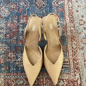NWOT nude Zara heels